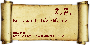 Kriston Piládész névjegykártya